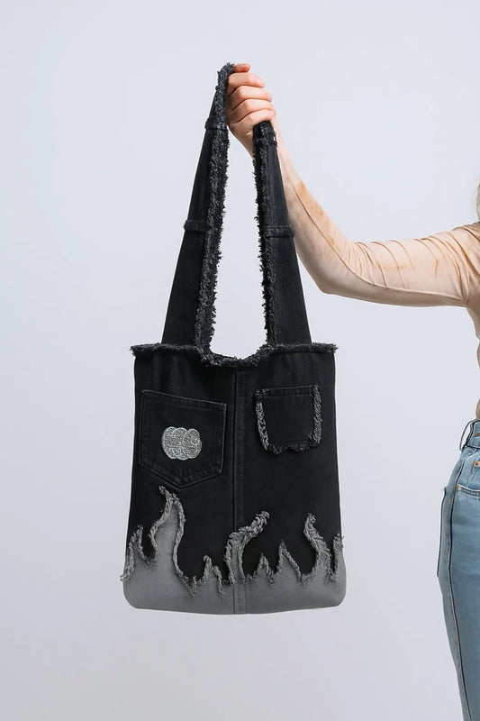 DarkNight |Flame Denim Bag - unisex - Made from jeans - weavy storeee