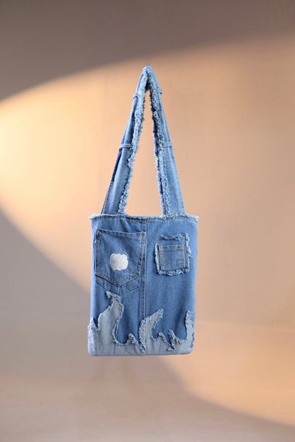 Light Blue | Flame Denim Bag - unisex - weavy storeee
